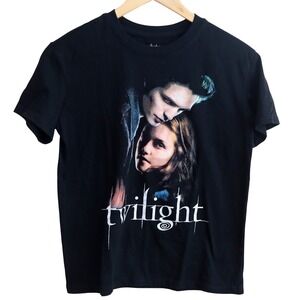 The Twilight Saga Graphic Tee Women Small Black Edward Bella Movie Promo T-Shirt